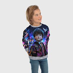 Свитшот детский Гарри Поттер и мегаполис, цвет: 3D-меланж — фото 2