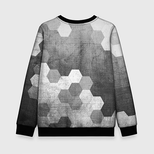 Детский свитшот Porsche - grey gradient посередине / 3D-Черный – фото 2