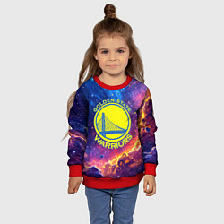 Свитшот детский Голден Стэйт Уорриорз в космосе, цвет: 3D-красный — фото 2