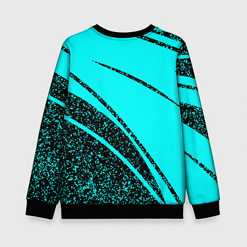 Детский свитшот Sport голубой с чёрным в крапинку / 3D-Черный – фото 2