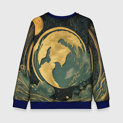 Детский свитшот Бэтмен бежит спасать город / 3D-Синий – фото 2