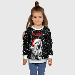 Свитшот детский Все дуреют с этой пурги, цвет: 3D-белый — фото 2