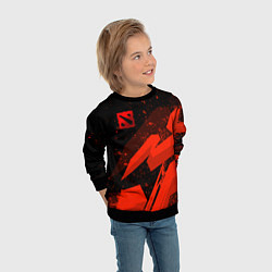 Свитшот детский Dota 2 - красные брызги, цвет: 3D-черный — фото 2