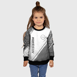 Свитшот детский Nissan - white gradient вертикально, цвет: 3D-черный — фото 2