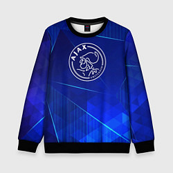 Свитшот детский Ajax blue poly, цвет: 3D-черный