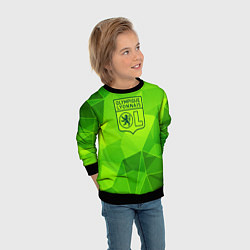 Свитшот детский Lyon green poly, цвет: 3D-черный — фото 2