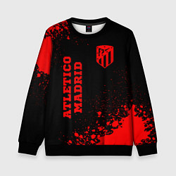 Свитшот детский Atletico Madrid - red gradient вертикально, цвет: 3D-черный
