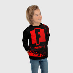 Свитшот детский Fortnite - red gradient, цвет: 3D-черный — фото 2