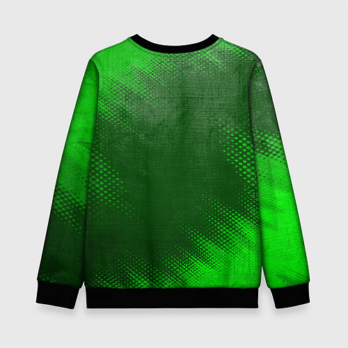 Детский свитшот Chery - green gradient / 3D-Черный – фото 2
