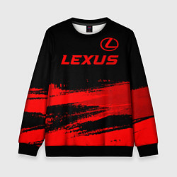 Свитшот детский Lexus - red gradient посередине, цвет: 3D-черный