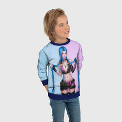 Свитшот детский League of Legends - Jinx, цвет: 3D-синий — фото 2
