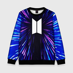 Свитшот детский BTS neon energy, цвет: 3D-черный