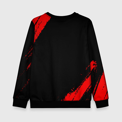 Детский свитшот Jaguar - red gradient / 3D-Черный – фото 2