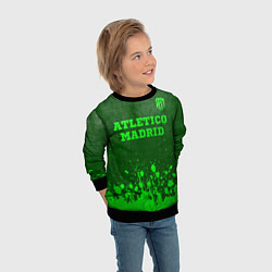 Свитшот детский Atletico Madrid - green gradient посередине, цвет: 3D-черный — фото 2