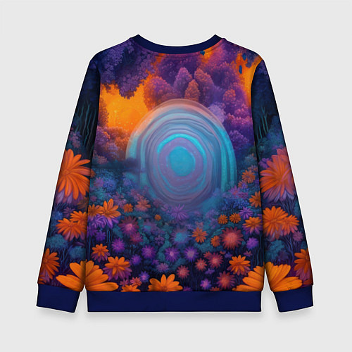 Детский свитшот Сказочный единорог / 3D-Синий – фото 2