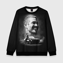 Свитшот детский Пол Уокер, цвет: 3D-черный