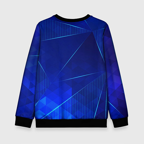 Детский свитшот Monaco blue poly / 3D-Черный – фото 2