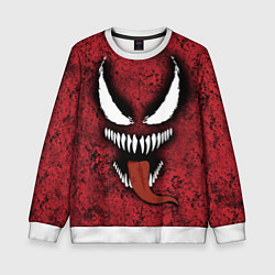 Свитшот детский Веном красный и черный симбиот, цвет: 3D-белый