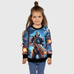 Свитшот детский Mass Effect - space fantasy, цвет: 3D-черный — фото 2