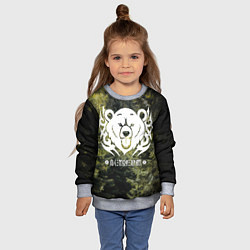 Свитшот детский Лес мой храм - дух леса медведь Велес, цвет: 3D-меланж — фото 2