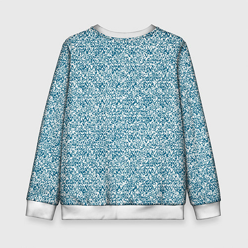 Детский свитшот Бело-синий текстурный / 3D-Белый – фото 2