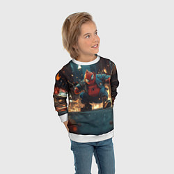 Свитшот детский Толстый человек-паук, цвет: 3D-белый — фото 2