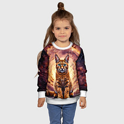 Свитшот детский Каракет в космосе, цвет: 3D-белый — фото 2