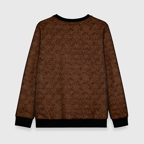 Детский свитшот Коричневый текстурный / 3D-Черный – фото 2