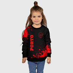 Свитшот детский Porto - red gradient вертикально, цвет: 3D-черный — фото 2