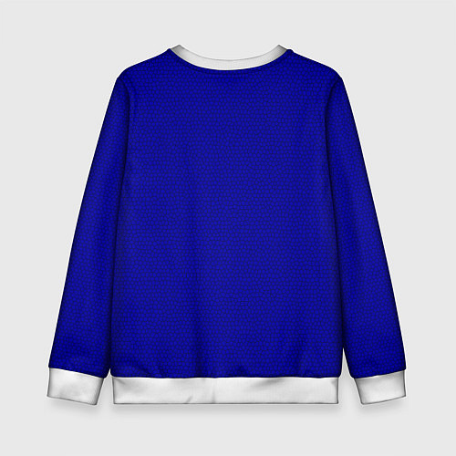 Детский свитшот Герб России синий текстурированный / 3D-Белый – фото 2