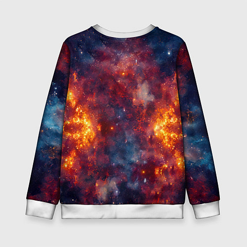 Детский свитшот Американский булль в космосе / 3D-Белый – фото 2