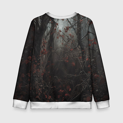 Детский свитшот Бурый мишка в дремучем лесу / 3D-Белый – фото 2