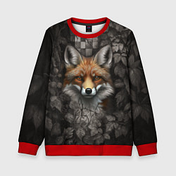 Свитшот детский Внимательный лис, цвет: 3D-красный