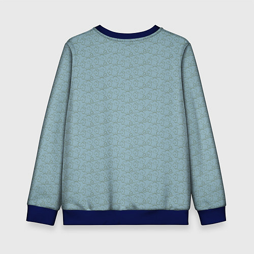 Детский свитшот Рыба карпы кои / 3D-Синий – фото 2