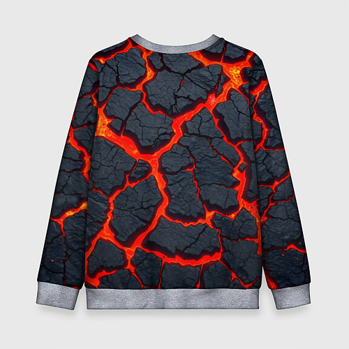 Детский свитшот Текущая в породе лава / 3D-Меланж – фото 2
