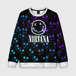 Свитшот детский Nirvana x marshmello neon, цвет: 3D-белый