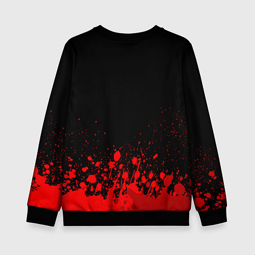 Детский свитшот AEK Athens - red gradient посередине / 3D-Черный – фото 2