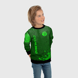 Свитшот детский Daewoo - green gradient вертикально, цвет: 3D-черный — фото 2