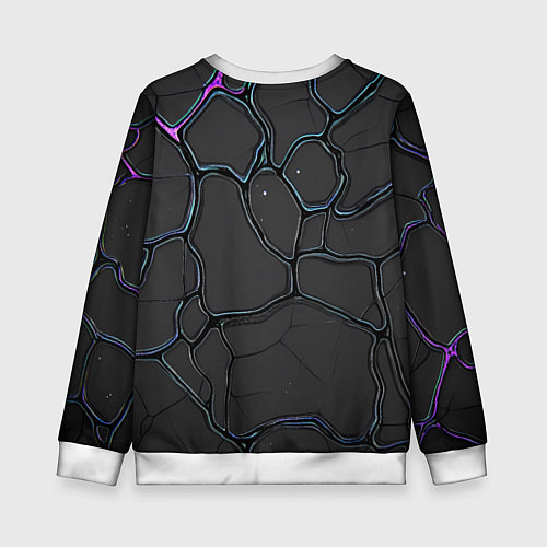 Детский свитшот Плита хай-тек текстура / 3D-Белый – фото 2