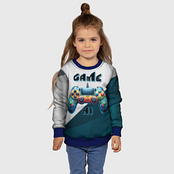 Свитшот детский Игровой джойстик, цвет: 3D-синий — фото 2
