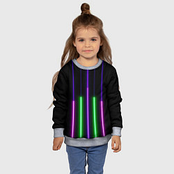 Свитшот детский Color Purple green pink, цвет: 3D-меланж — фото 2