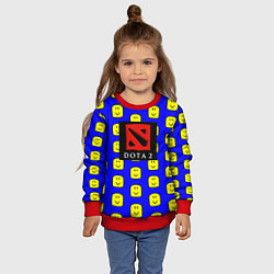 Свитшот детский Dota smile pattern, цвет: 3D-красный — фото 2