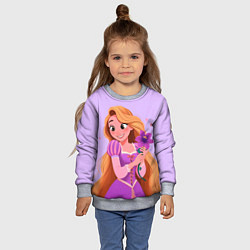 Свитшот детский Rapunzel - big pictures, цвет: 3D-меланж — фото 2