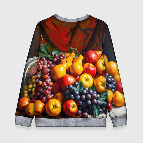 Детский свитшот Фруктовый натюрморт / 3D-Меланж – фото 2