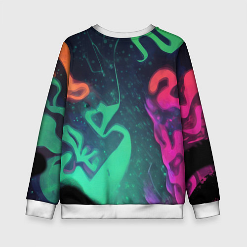 Детский свитшот Бэтмен красочное небо / 3D-Белый – фото 2