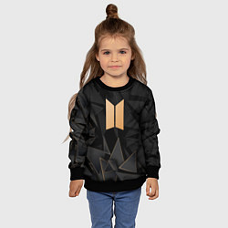 Свитшот детский BTS golden poly, цвет: 3D-черный — фото 2