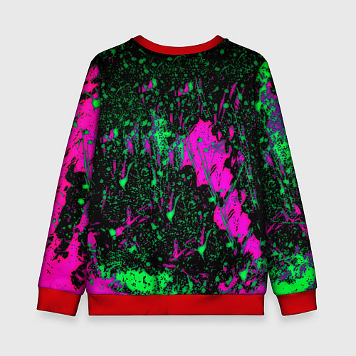 Детский свитшот Sum 41 неоновые краски / 3D-Красный – фото 2