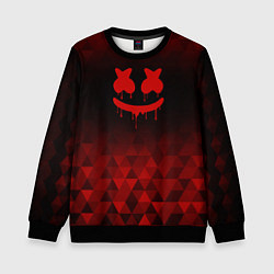 Свитшот детский Marshmello red poly, цвет: 3D-черный