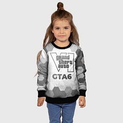 Свитшот детский GTA6 - white gradient, цвет: 3D-черный — фото 2