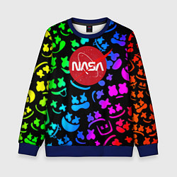 Свитшот детский Marshmello x NASA gradient, цвет: 3D-синий